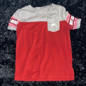 Nike Kids Red and Gray T-Shirt